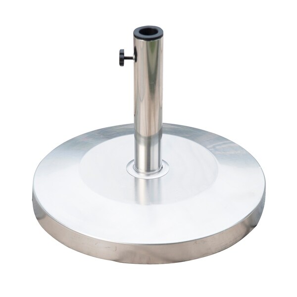 Outsunny 19" Round 55lb Stainless Steel Patio Umbrella Stand Base
