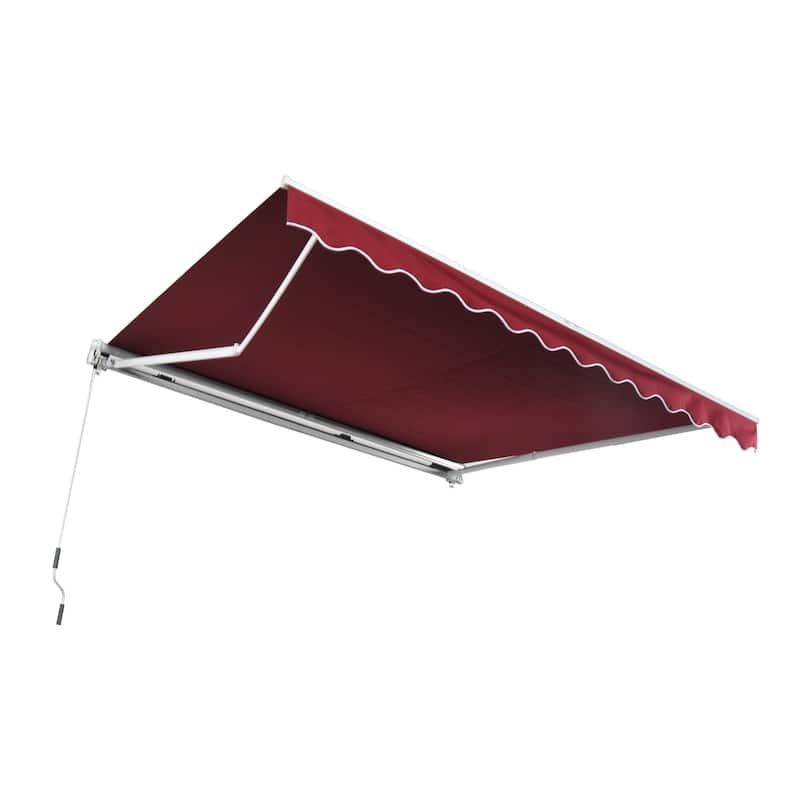 Outsunny 10' x 8' Manual Retractable Sun Shade Patio Awning