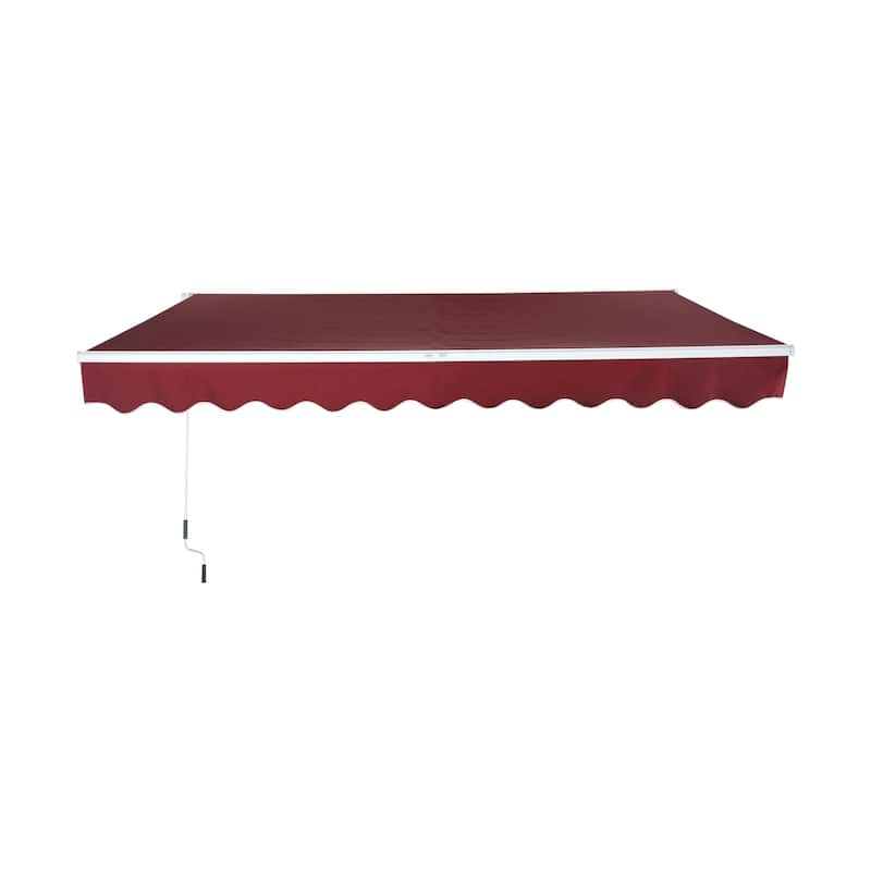 Outsunny 10' x 8' Manual Retractable Sun Shade Patio Awning