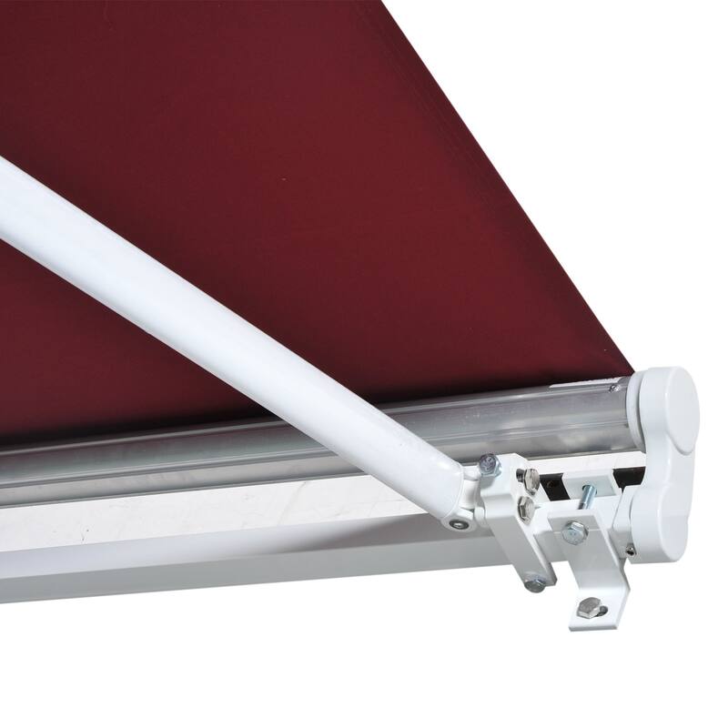 Outsunny 10' x 8' Manual Retractable Sun Shade Patio Awning