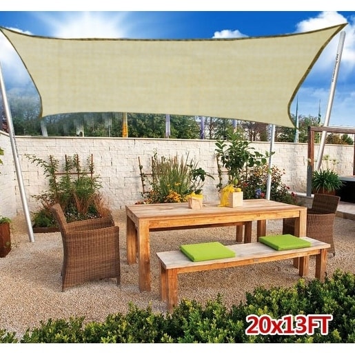 Shop Outsunny 20 X 13 Outdoor Patio Rectangle Sun Shade Canopy Overstock 17965682