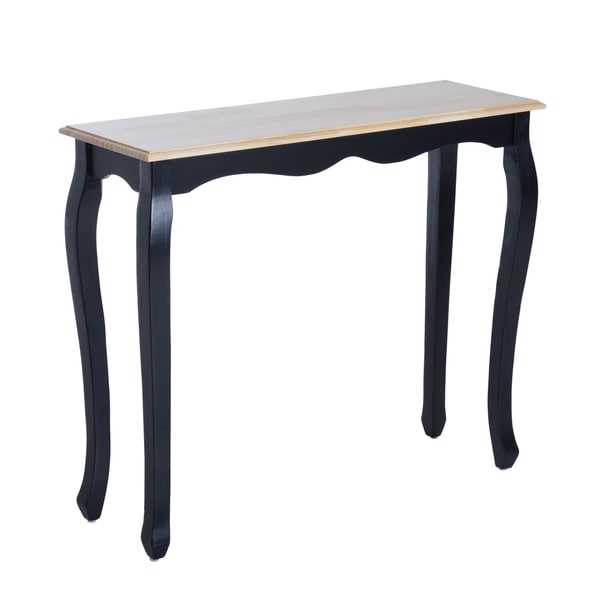 Homcom Black Pine Wood 35 Inch Wide Entryway Sofa Console Table Homcom Black Pine Wood 35 Inch Wide Entryway Sofa Console Table