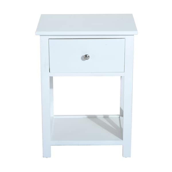 HomCom X-Side Wood End Table / Nightstand w/ Drawer - 15.5"L X 12"W X 22"H. Opens flyout.