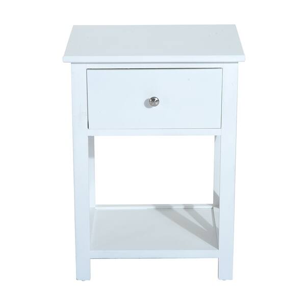 Shop Homcom X Side Wood End Table Nightstand W Drawer 15 5 L X 12 W X 22 H Overstock 17966946