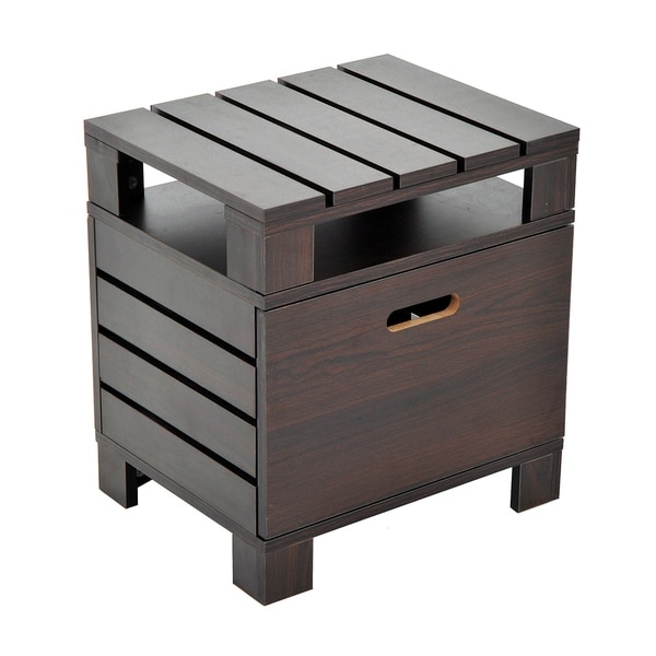 HomCom 18" Wooden Side Table End Table Nightstand