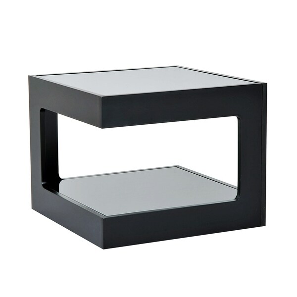 Homcom Modern Gl Top Cube End Accent Table Free Shipping Homcom Modern Gl Top Cube End Accent Table