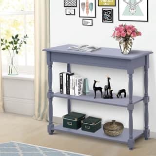 Console Tables 11 Inches Deep Coffee Sofa End Homcom 40 Pine Wood Entryway Console Table