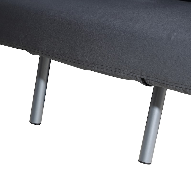 HomCom 5 Position Folding Sleeper Chair - DARK GREY