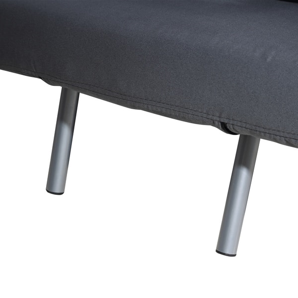 slide 2 of 8, HomCom 5 Position Folding Sleeper Chair DARK GREY