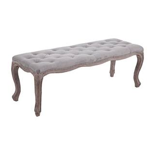 Shop Homcom 52 Tufted Victorian Upholstered Accent Vanity Bench