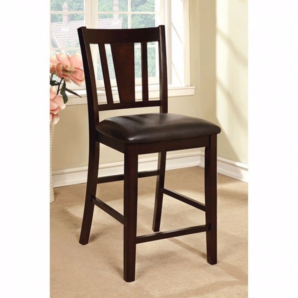 Benzara Bridgette Ii Leatherette Parson Chair Counter Height Chair, Set Of 2