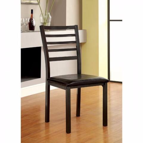 Colman Transitional Side Chair, Knockdown, Black, Set of 4