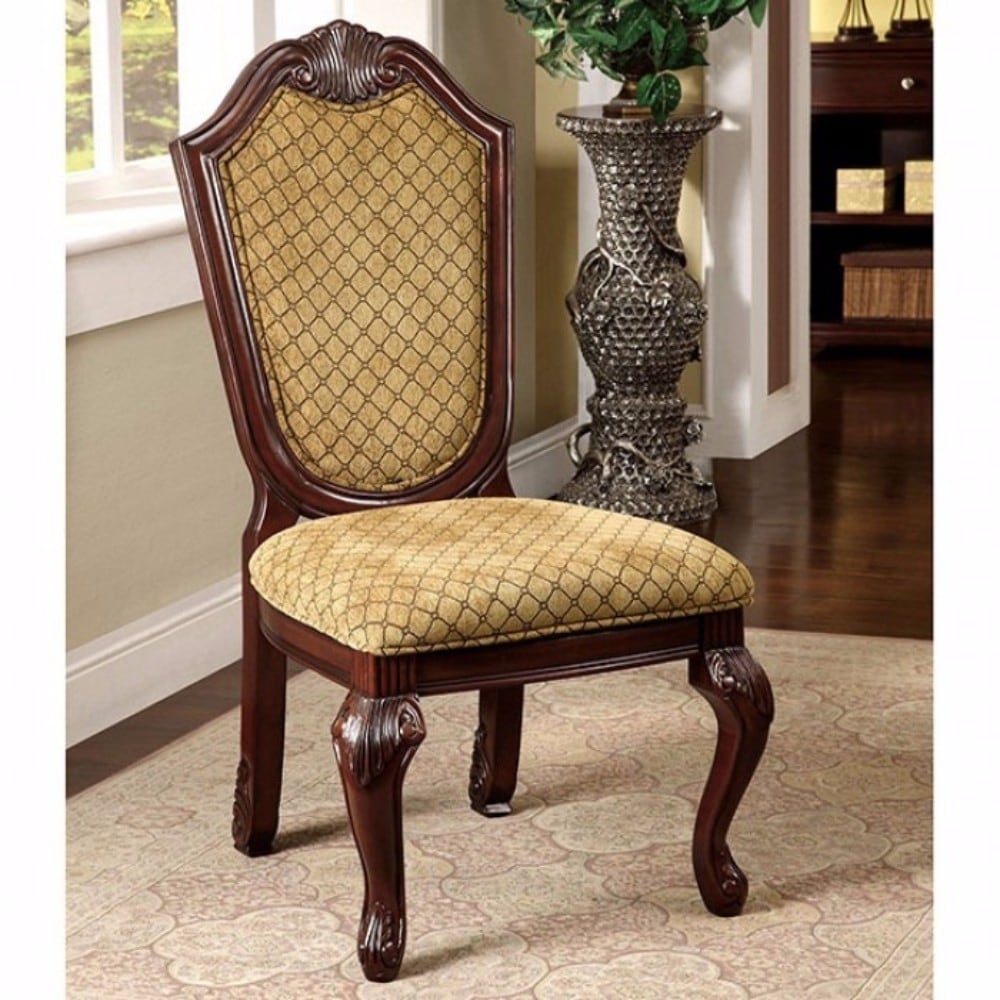 Shop Napa Valley Traditional Side Chair With Fabric Set Of Two