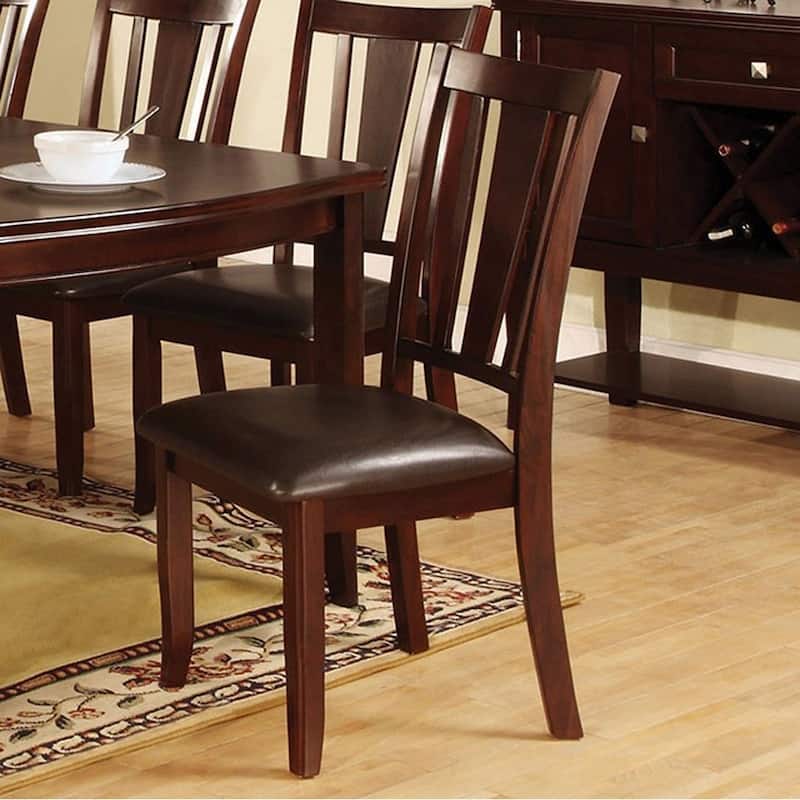 Edgewood I Side Chair, Withpu Cushion, Expresso Finish, Set of 2