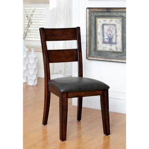 Dickinson I Cottage Side Chair Withpu Seat, Dark Cherry, Set of 2