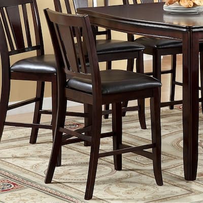 Edgewood II Counter Height Chair Withpu Seat, Expresso Finish,