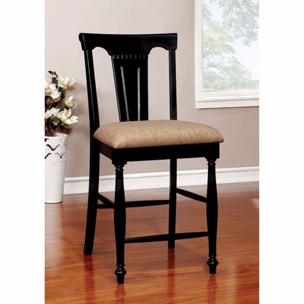 Sabrina Cottage Counter Height Chair, Tan & Black, Set of 2