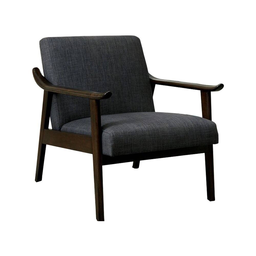 Deidre Midcentury Modern Accent Chair, Gray