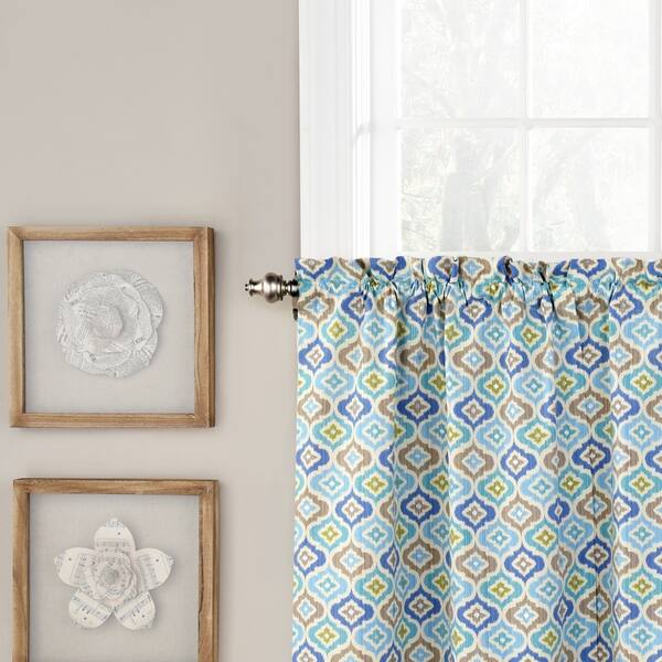 Shop Waverly Lunar Lattice Curtain Tier Pair Free Shipping On