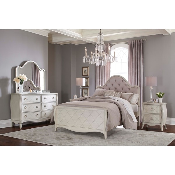 Hillsdale Angela Full Arc Upholstered Bed, Opal Grey