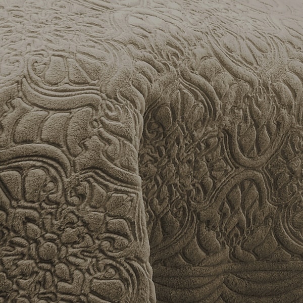 vue signature plush decor charlotte faux fur coverlet collection