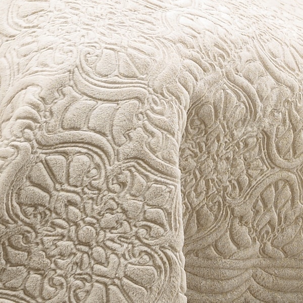 vue signature plush decor charlotte faux fur coverlet collection