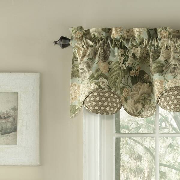 Waverly Garden Glory Scalloped Fl Valance 60x16 Waverly Garden Glory Scalloped Fl Valance 60x16
