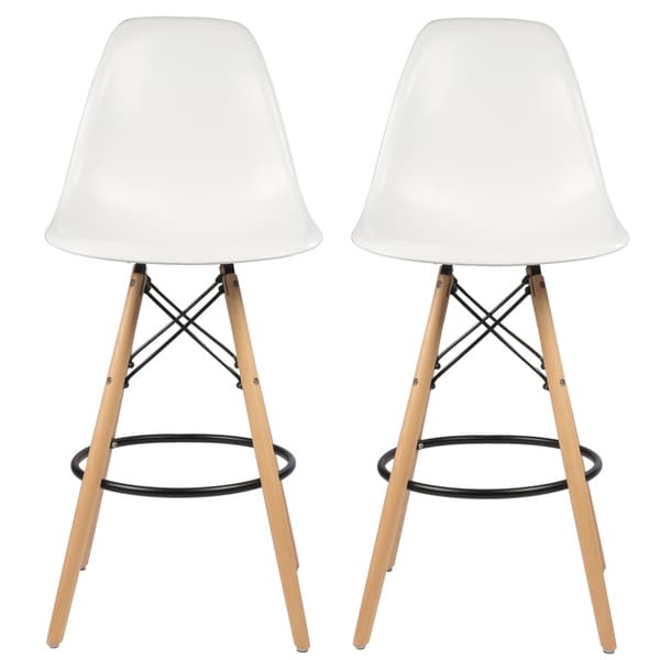 Handmade 26" Mid-Century Modern Retro Counter Stool, Set of 2