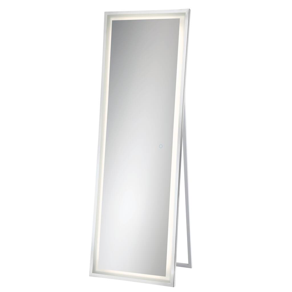 Eurofase Freestand Back-Lit LED Mirror, Chrome Frame, 60 Inches High - 31855-013 - 65" high x 20" wide