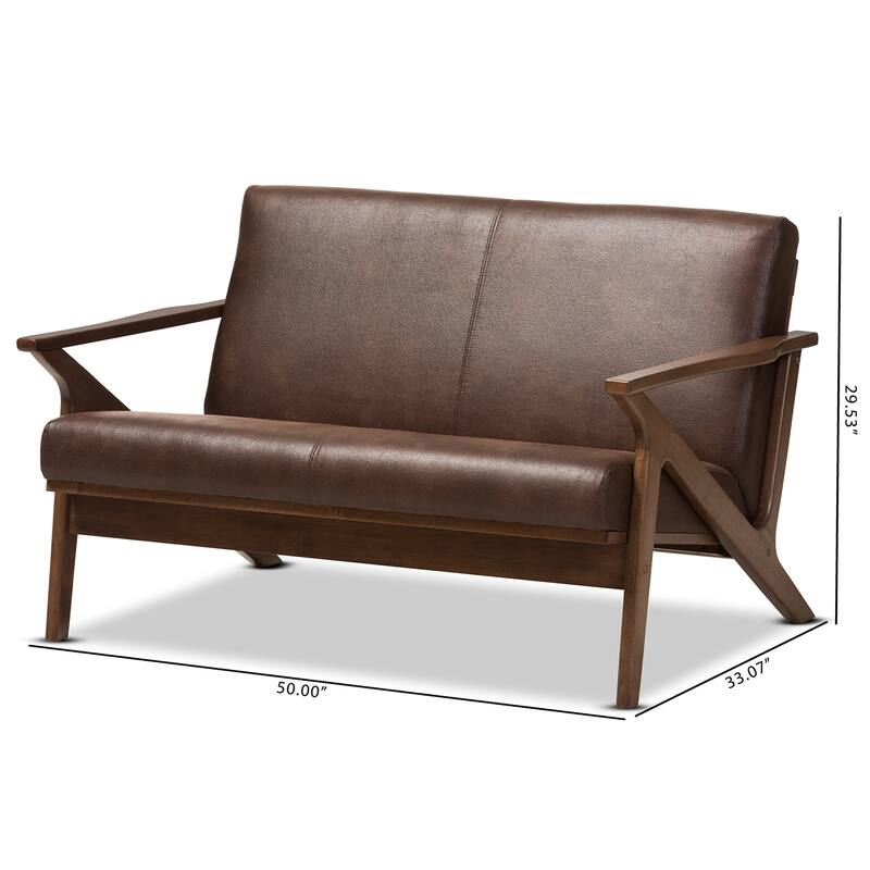 Mid-Century Loveseat by Baxton Studio
