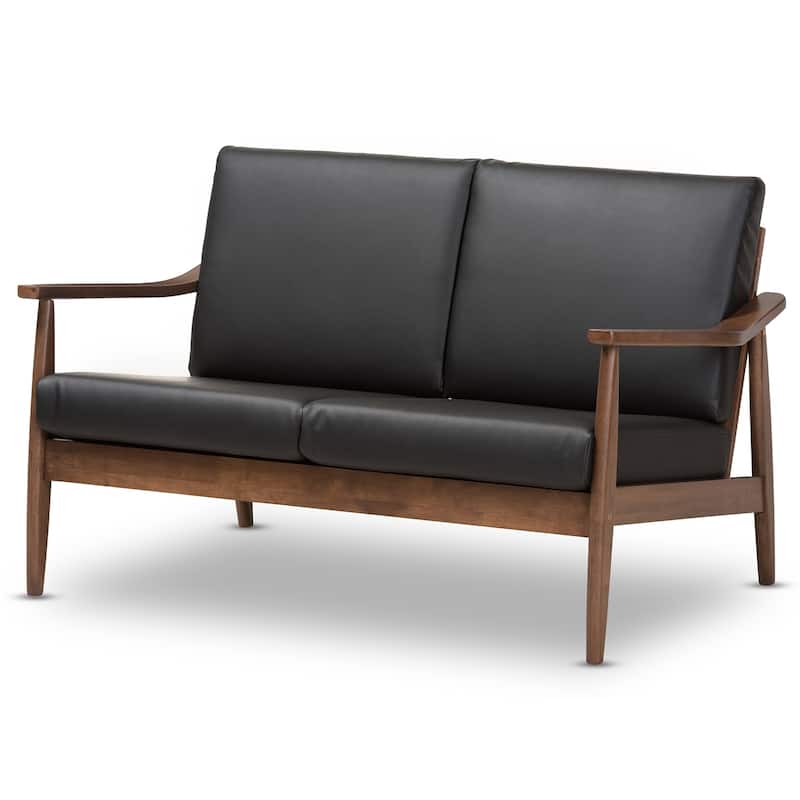 Mid-Century Loveseat by Baxton Studio - Black