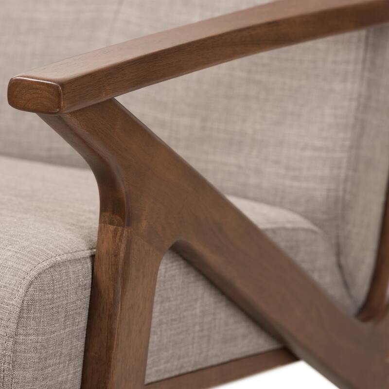 Mid-century Lounge Chair and Ottoman Set by Baxton Studio