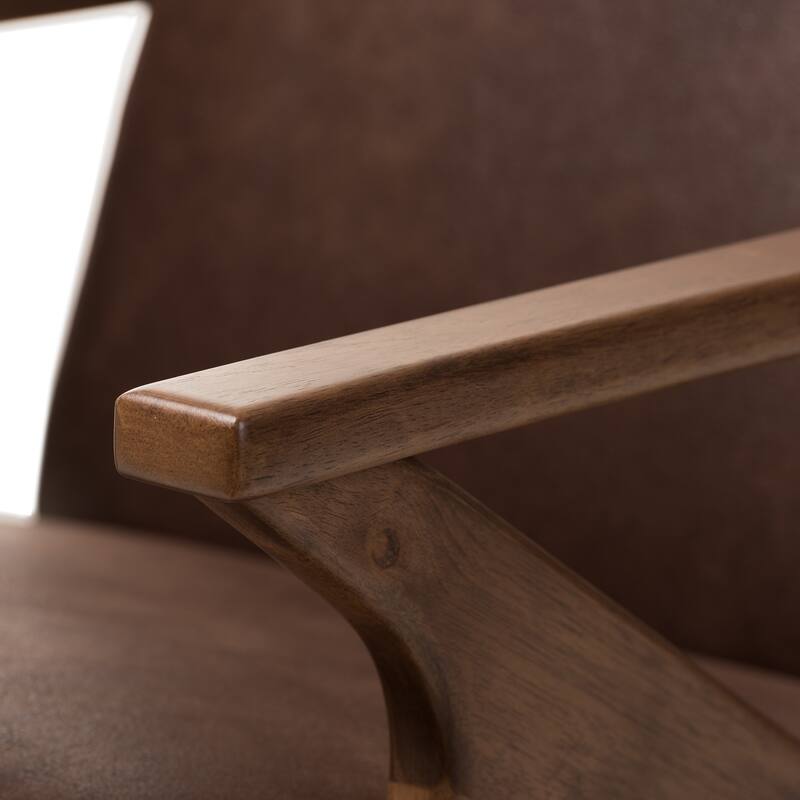 Mid-century Lounge Chair and Ottoman Set by Baxton Studio