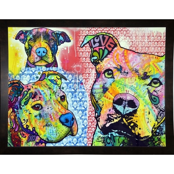 Thoughtful Pit Bull This Years Love 2013 Part 3 Framed Print 14"x18.25" by Dean Russo