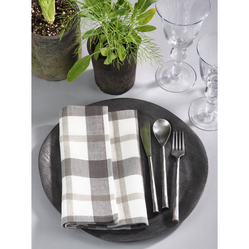 Yuri Collection Classic Plaid Design Cotton Napkin (Set of 4)