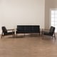 preview thumbnail 7 of 12, Mid-Century 3-Piece Living Room Set by Baxton Studio