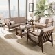 preview thumbnail 2 of 12, Mid-Century 3-Piece Living Room Set by Baxton Studio