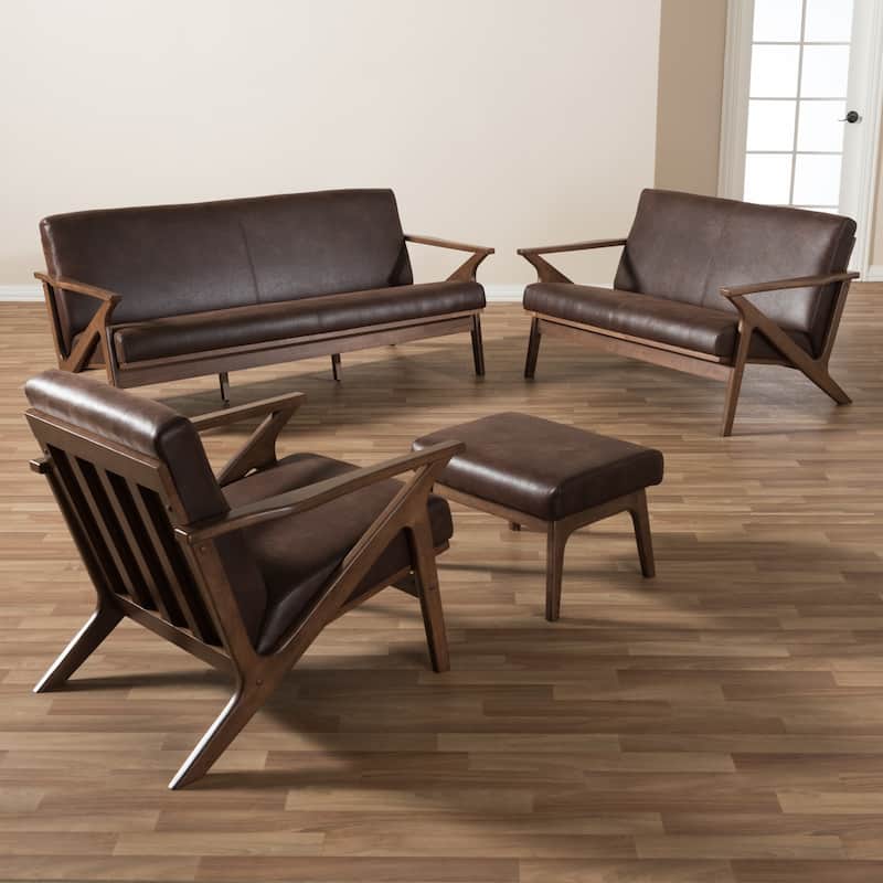 Mid-Century 4-Piece Living Room Set by Baxton Studio
