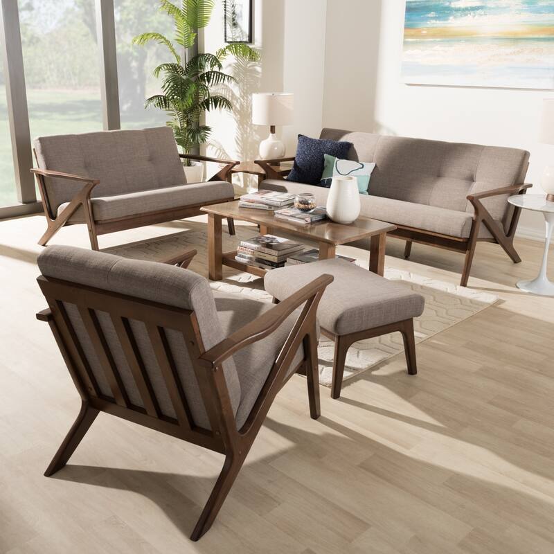 Mid-Century 4-Piece Living Room Set by Baxton Studio
