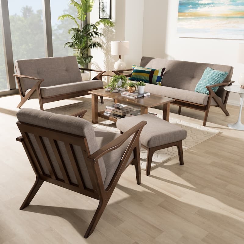 Mid-Century 4-Piece Living Room Set by Baxton Studio
