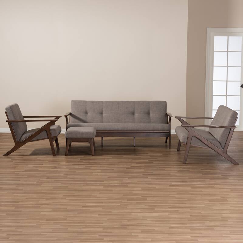 Mid-Century 4-Piece Living Room Set by Baxton Studio