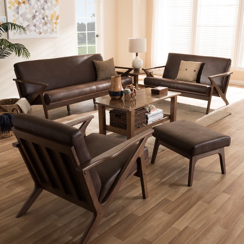 Mid-Century 4-Piece Living Room Set by Baxton Studio