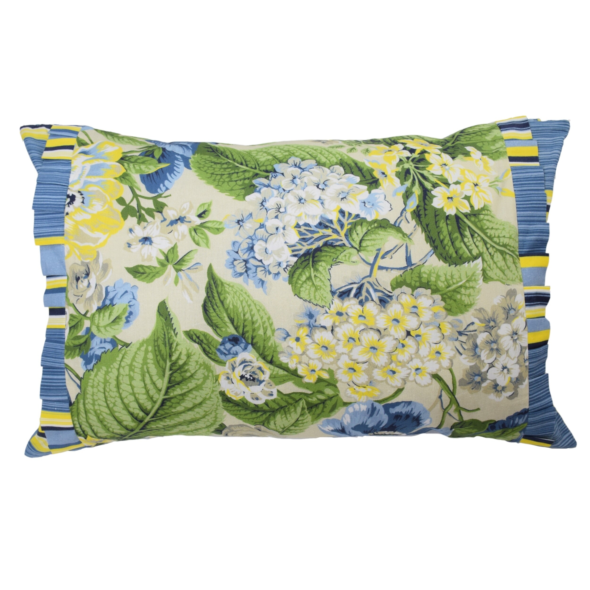Waverly Floral Flourish Decorative Pillow 14"x22" Porcelain for sale