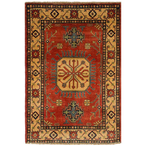 eCarpetGallery Hand-Knotted Finest Gazni Brown Wool Rug (3'5 x 5'3)