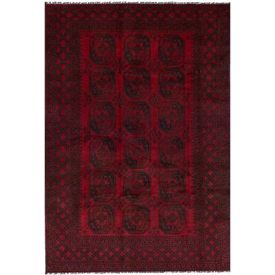 eCarpetGallery Hand-Knotted Khal Mohammadi Red Wool Rug (6'5 x 9'5)