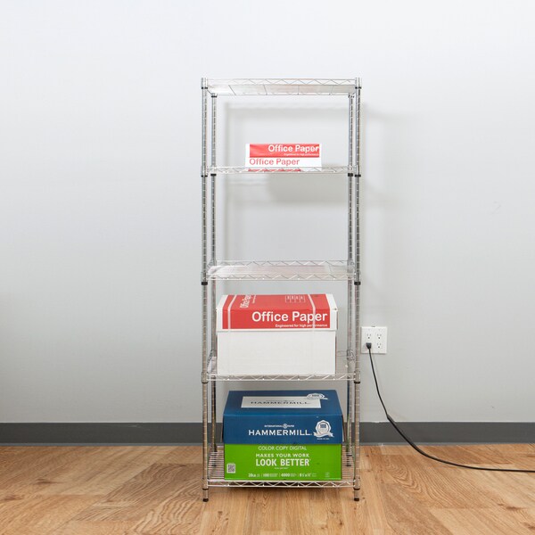 Mind Reader 'Store' 4 Shelf Metal Shelving Unit, Chrome