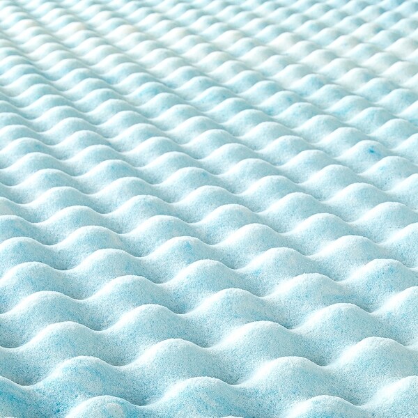 zinus 1.5 inch swirl gel memory foam air flow topper