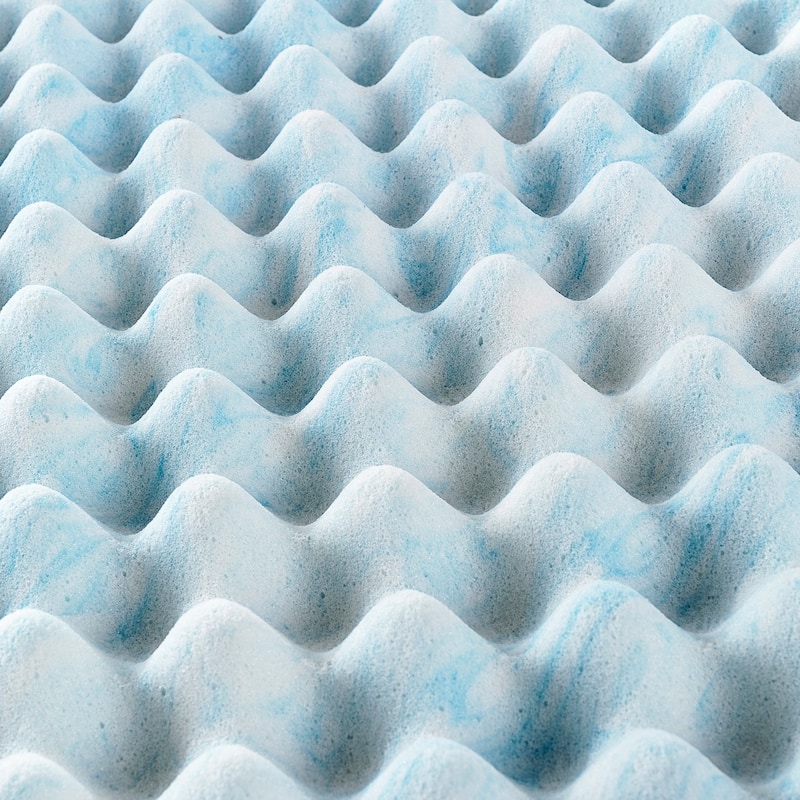 Priage by ZINUS 3 Inch Swirl Gel Cooling Memory Foam Mattress Topper