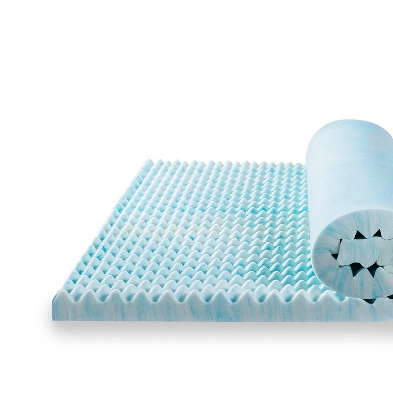 Priage by ZINUS 3 Inch Swirl Gel Cooling Memory Foam Mattress Topper