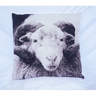 Ram Portrait - Cotton Throw Pillow